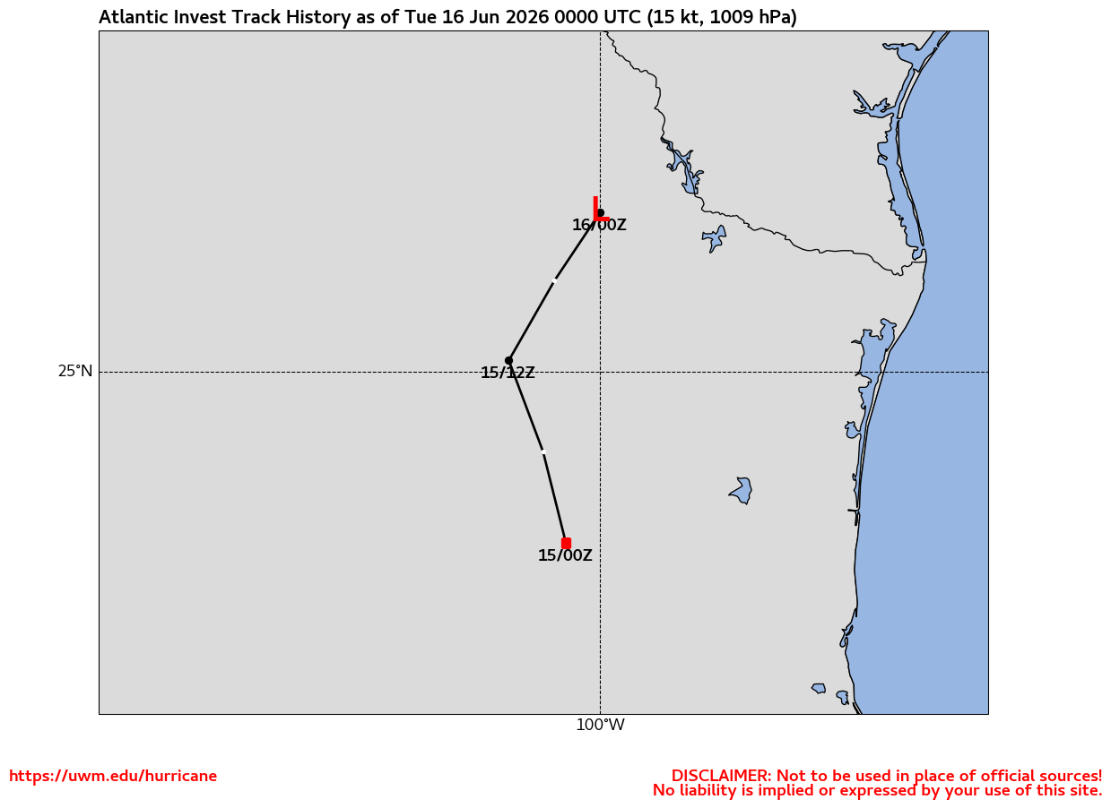 Invest 90L Best Track
