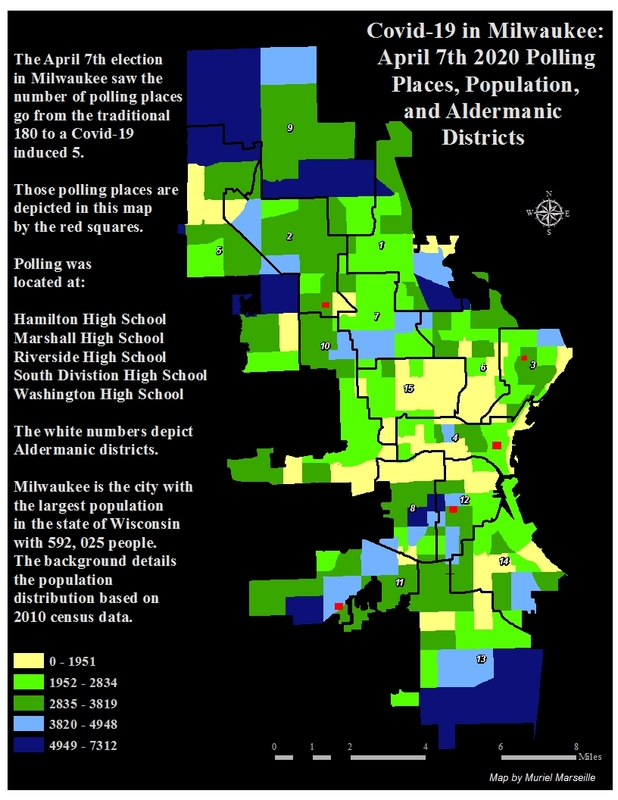 Map of Polling Places in Milwaukee