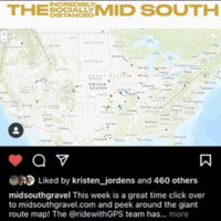 This is an instagram post showing the United States map, with different routes highlighted across it based off of the official courses that were allowed to qualify for the midsouth