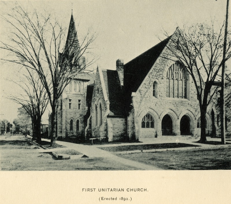 Historic photograph of the First Unitarian Church in Milwaukee.