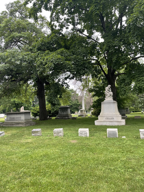 Photo of gravesite visited during architect tour