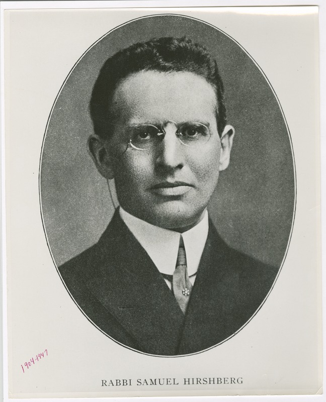 Historical portrait of Rabbi Samuel Hirshberg.