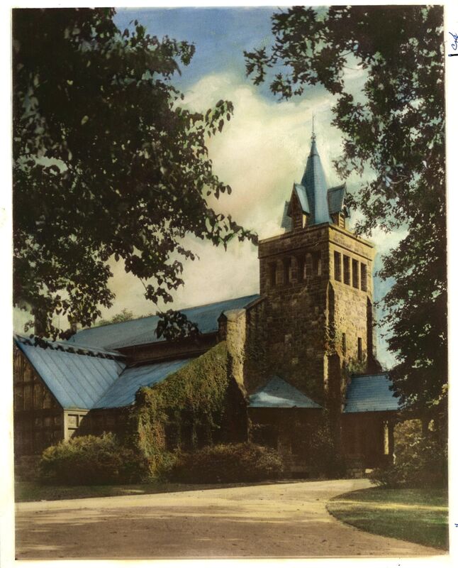 Photo of Chapel's English Gothic architecture.