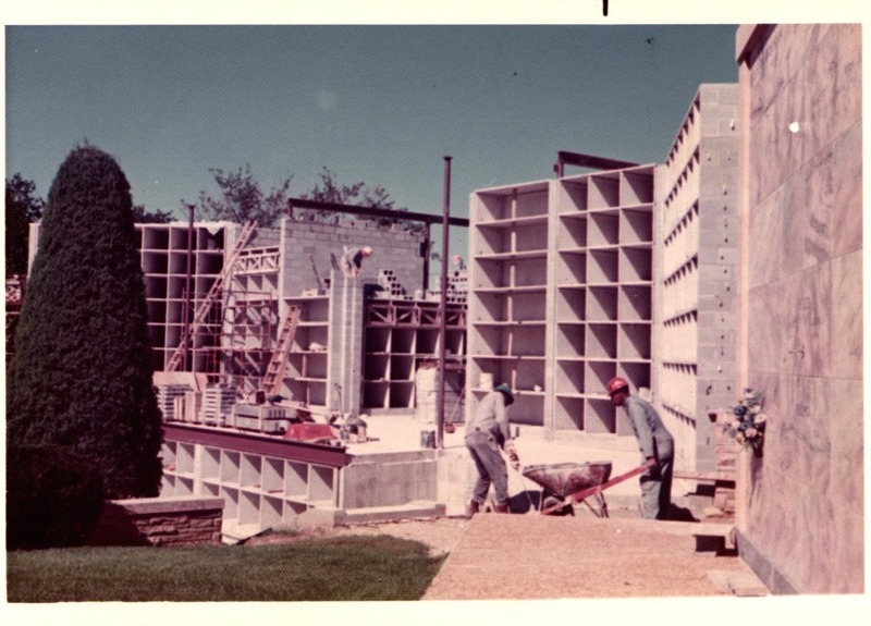 Photo of early construction of Chapel Gardens