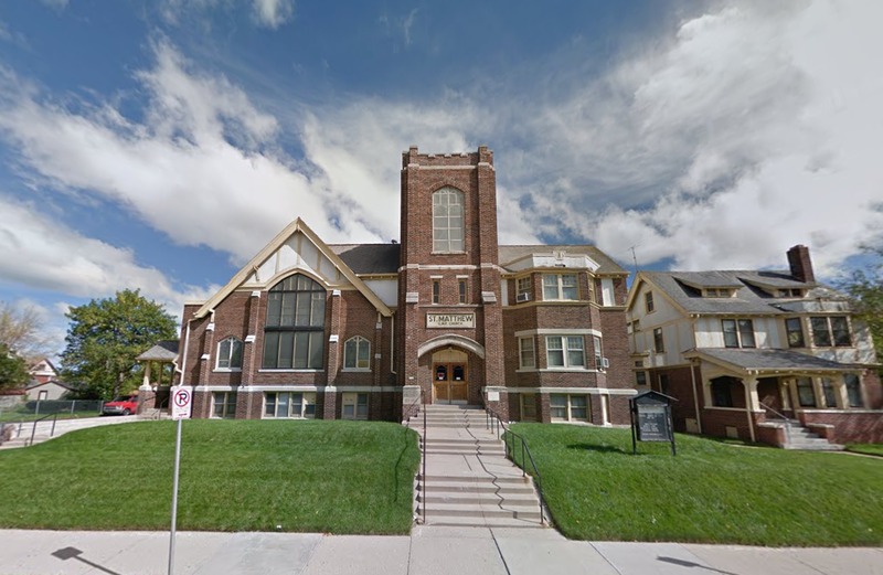 Modern photograph of St. Matthew Christian Methodist Episcopal Church.