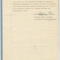 Binding agreement certificate for the merge of the Emanu-El and B'ne Jeshurun congregations in 1927. Page three.