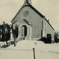 Historical photograph of Second Church of the First Unitarian Society of Milwaukee.