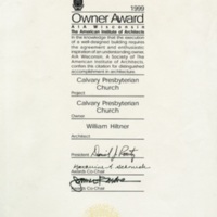 Owner Award from the American Institute of Architects.