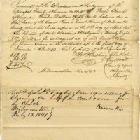 Document with information of how St. Paul's used the County Courthouse in the 1840s.