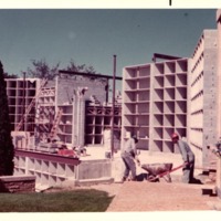 Photo of early construction of Chapel Gardens