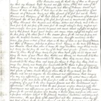 Photo of the first page of copy of original deed of cemetery