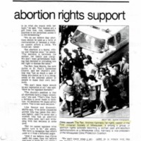 Milwaukee Sentinel article discussing clergy opinion regarding religion and abortion.