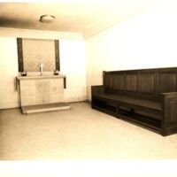 Photo of waiting room located just outside the crematory.