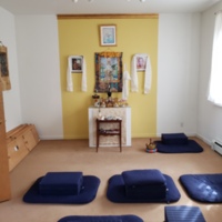 Photograph of the advanced meditation space at the Shambhala Meditation Center of Milwaukee at their current location on Oakland Ave.