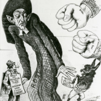 Political Cartoon Mocking Plymouth Church&#039;s Temperance Petition