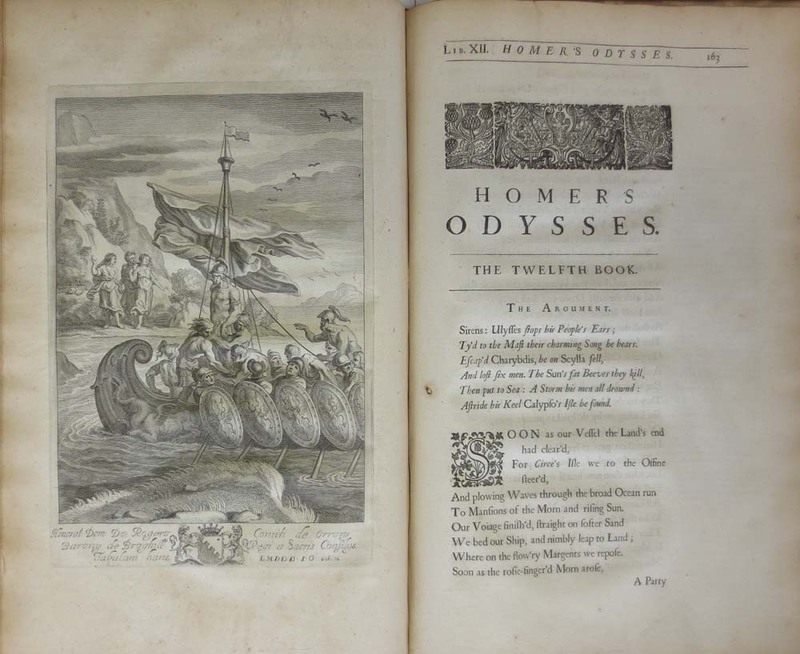 Homer his Odysses, Translated, Adorn&#039;d with Sculpture, and Illustrated with Annotations, by John Ogilby.