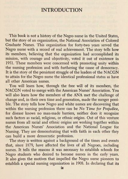 No Time for Prejudice; a Story of the Integration of Negroes in Nursing in the United States