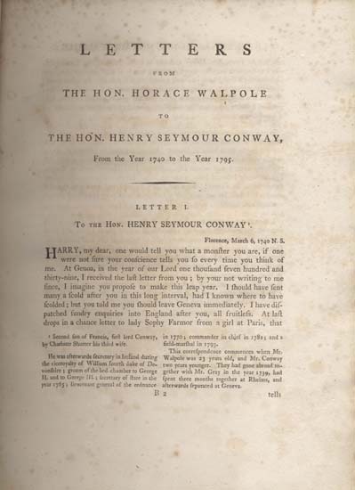 The Works of Horatio Walpole, Earl of Orford