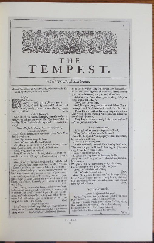 The First Folio of Shakespeare, Prepared by Charlton Hinman