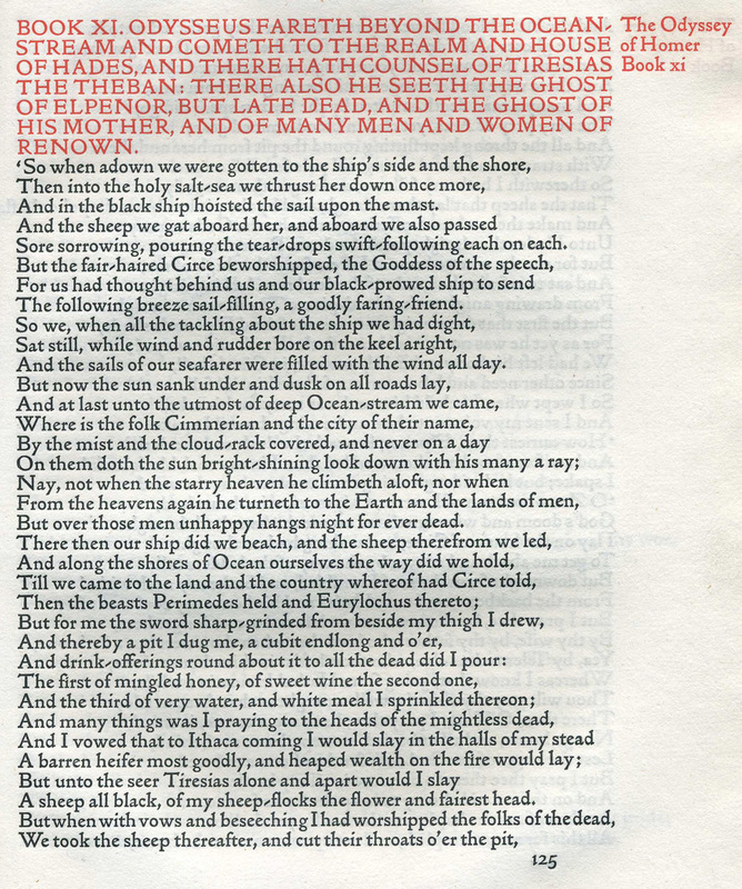 The Odyssey of Homer Done into English Verse by William Morris