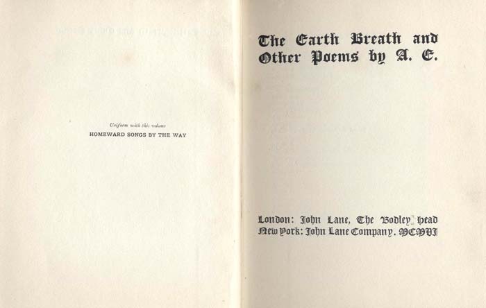 The Earth Breath and Other Poems by A. E.