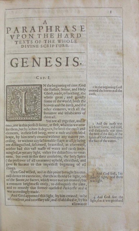 A Plaine and Familiar Explication (by Way of Paraphrase) of All the Hard Texts of the Whole Divine Scripture of the Old and New Testament