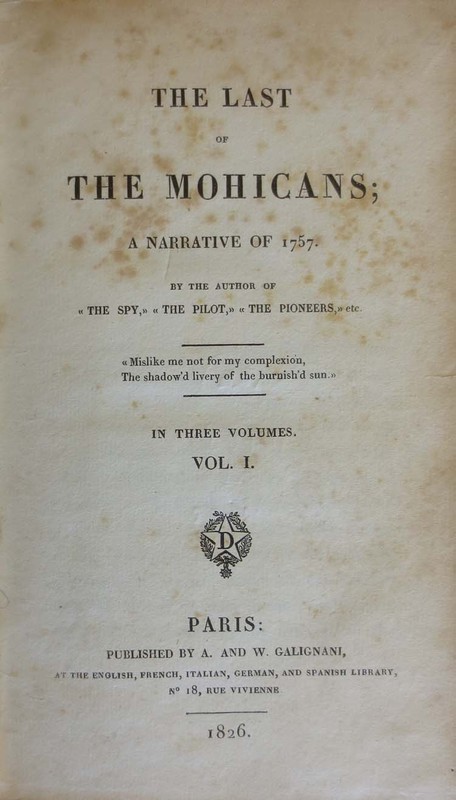 The Last of the Mohicans; A Narrative of 1757