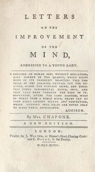 Letters on the Improvement of the Mind